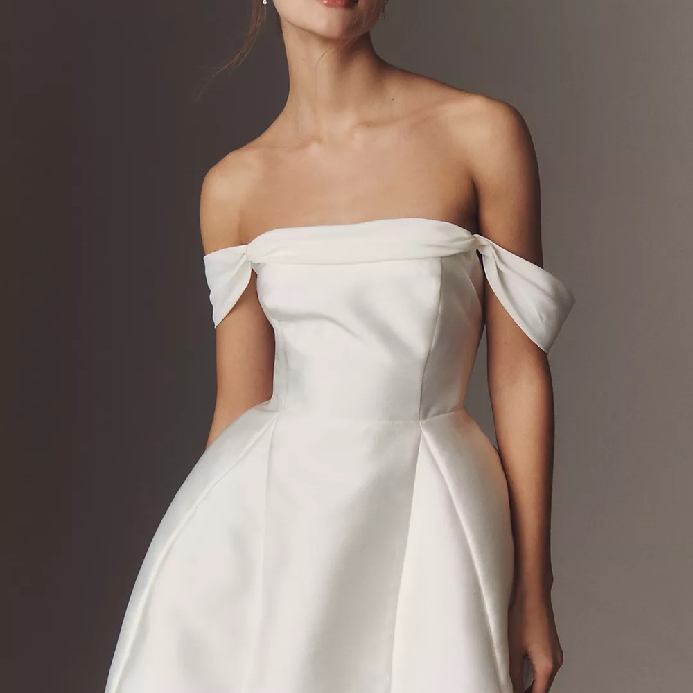 BHLDN White Strapless Dress - Picture 1 of 7